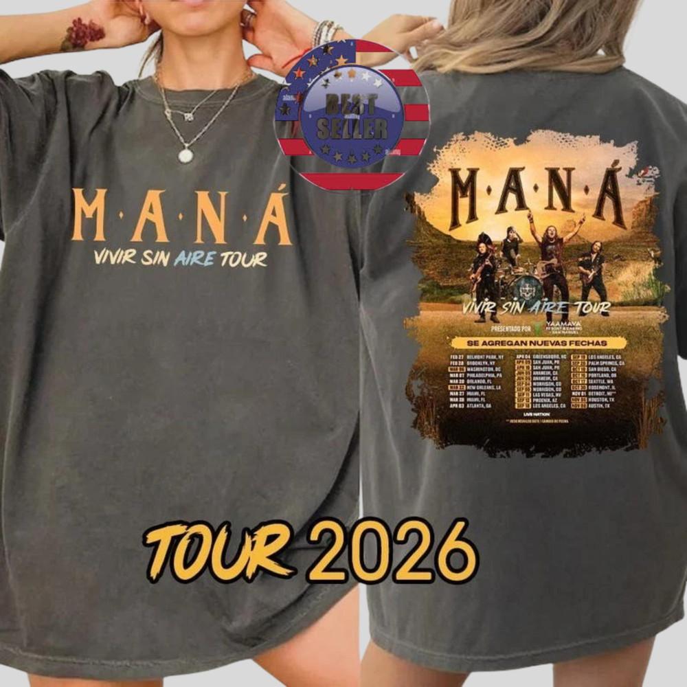Fastship Mana Tour 2026 TShirt  Music Tour Concert Tee Unisex T-Shirt M