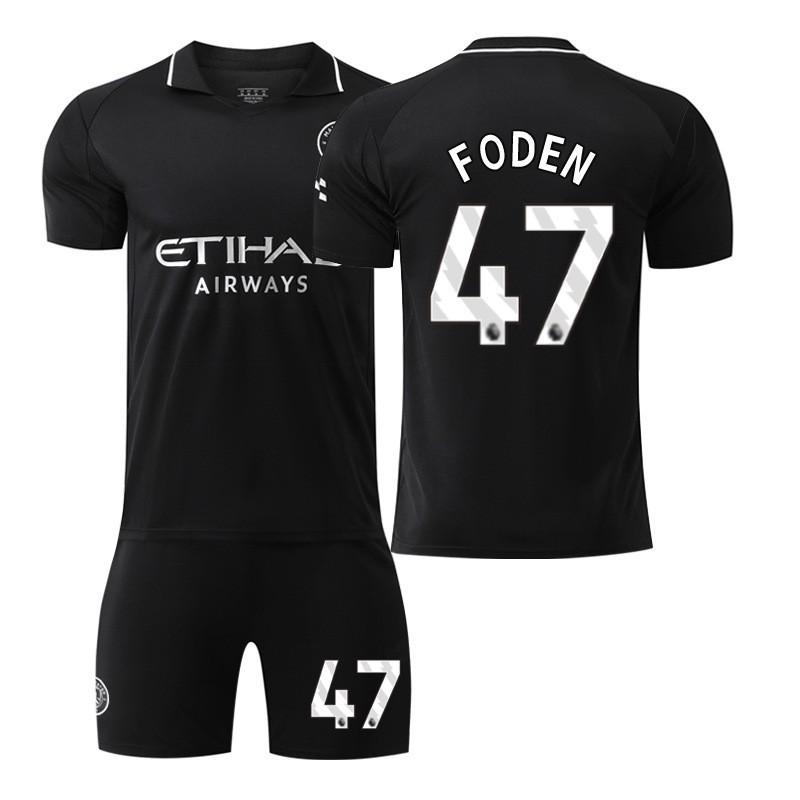 25-26 Manchester City Auswärts Nr. 9 Harland Fußballuniformen Set Herren 10 Galish 47 Foden 16 Rodrigo