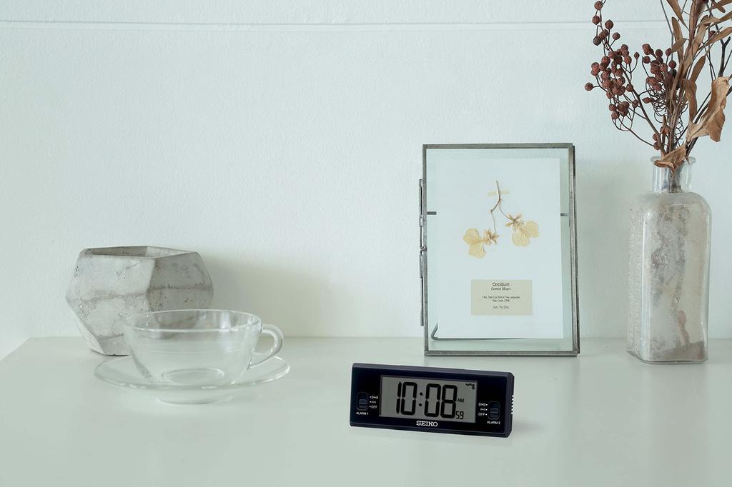 Reloj despertador Seiko Reloj de mesa Radio digital Negro 48 x 123 x 30 mm SQ321K
