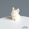 Cute Flocked 3D Dog Resin Figure Animal Statue Keychain Pendant for DIY Crafts Home Desk Decor Kawaii Gift Ideas