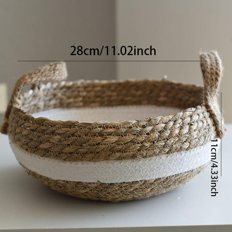 

Одежда ручной работы Belly Sundries Nordic Fruit Плетеные корзины для хранения Органайзер из соломы из морской травы 28*11CM