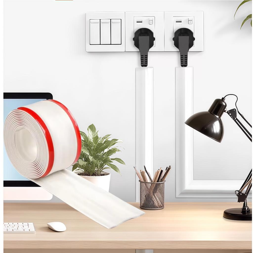 1pc Floor Cord Cover, PVC Soft Cord Covers,Cord Cover Floor, PVC Cord Covers for Wires on Floor for Hide Extension Cords & Preve
