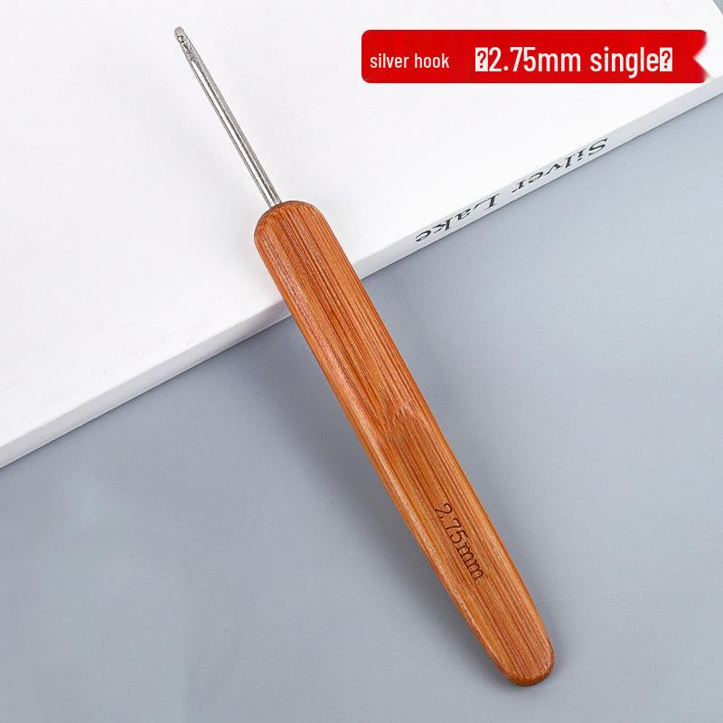 Carbonized Bamboo Handle Crochet Hook for Dreadlock Hair Extensions and Knitting