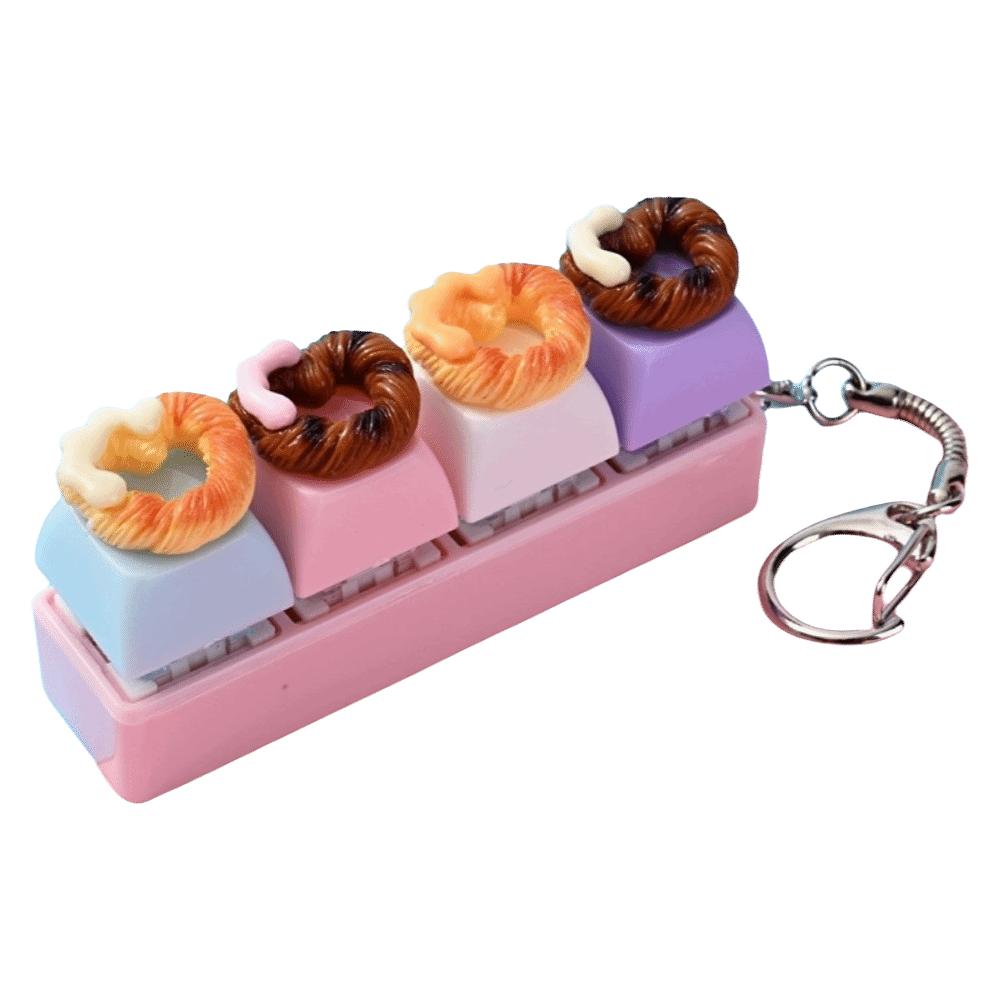 Fingertip Button Toy Fidget Key Chain Creative Mini Keyboard Pendant Keycap Keychain  Key Decor
