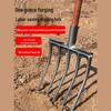 Agricultural Soil Turning Fork: Steel 4-Teeth Tool for Digging and Farming