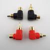 90 Degree RCA Male To Female Right Angle Connector Plug Adapters M/F 90 Degree Audio Adapter Gold Plated