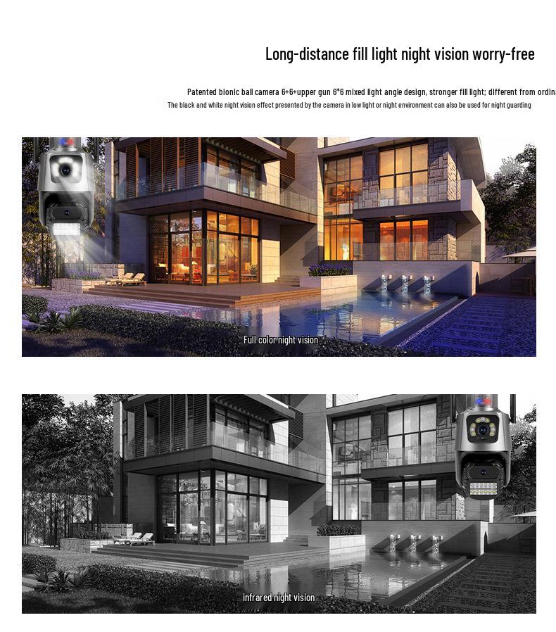 ICSEE P11 WiFi Dual-Screen 360° Surveillance Camera