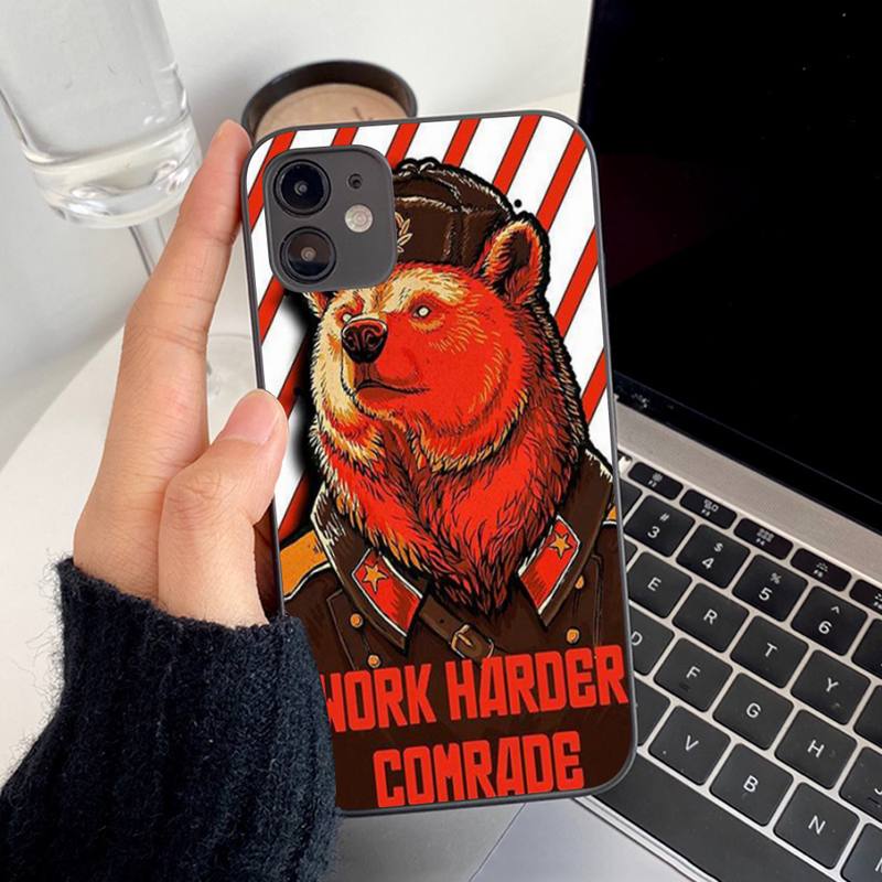 Soviet Union USSR Grunge Flag Phone Case for iphone 13 8 7 6S Plus X 5S SE 2020 XR 11 12 mini pro XS MAX