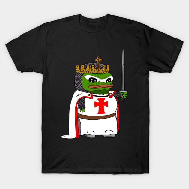 Asian Size Men Black Print T-shirt Apu Templar Pepe No-Cut Print Cotton Tshirt 4XL чёрный