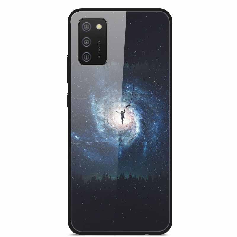 

For Samsung A03s Case Tempered Glass Hard Back Cover Case For Samsung Galaxy M02s F02s A03s A02s Phone Case Cover A 03 02s Funda Galaxy A03s