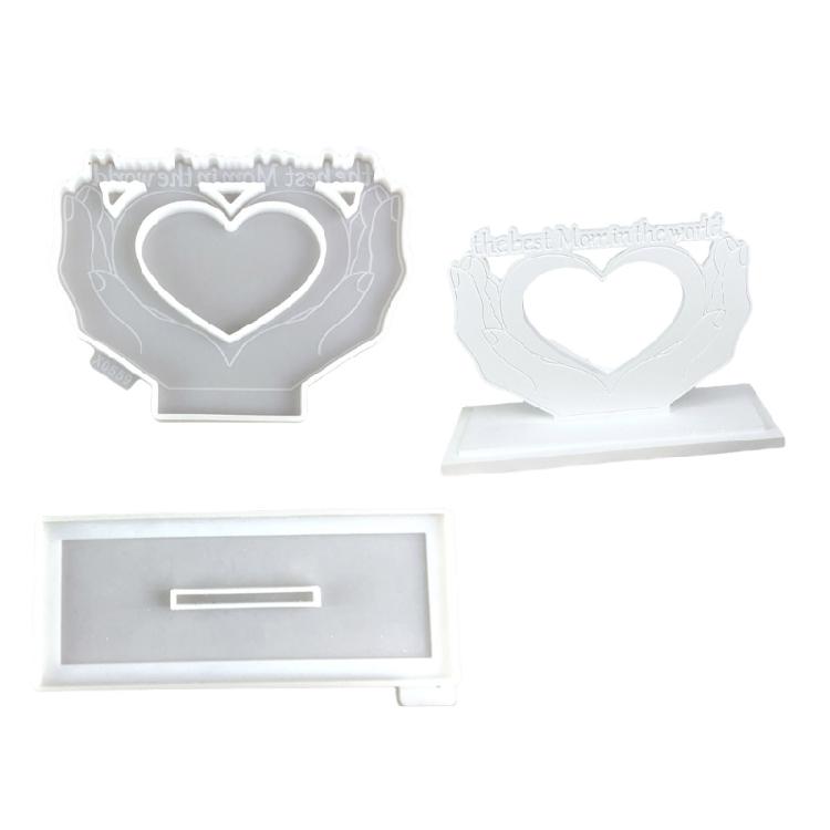 Multifunctional Epoxy Resin Heart Mold Elegant Resin Casting Mold for Heart Shaped Photo Frames and Decorative Items 1