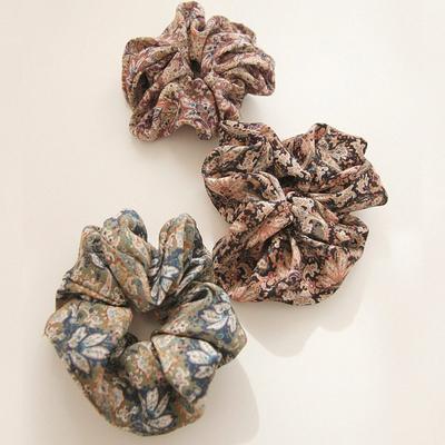Jlauren Tecido Sedoso Antigo Scrunchie Gopchang H01281