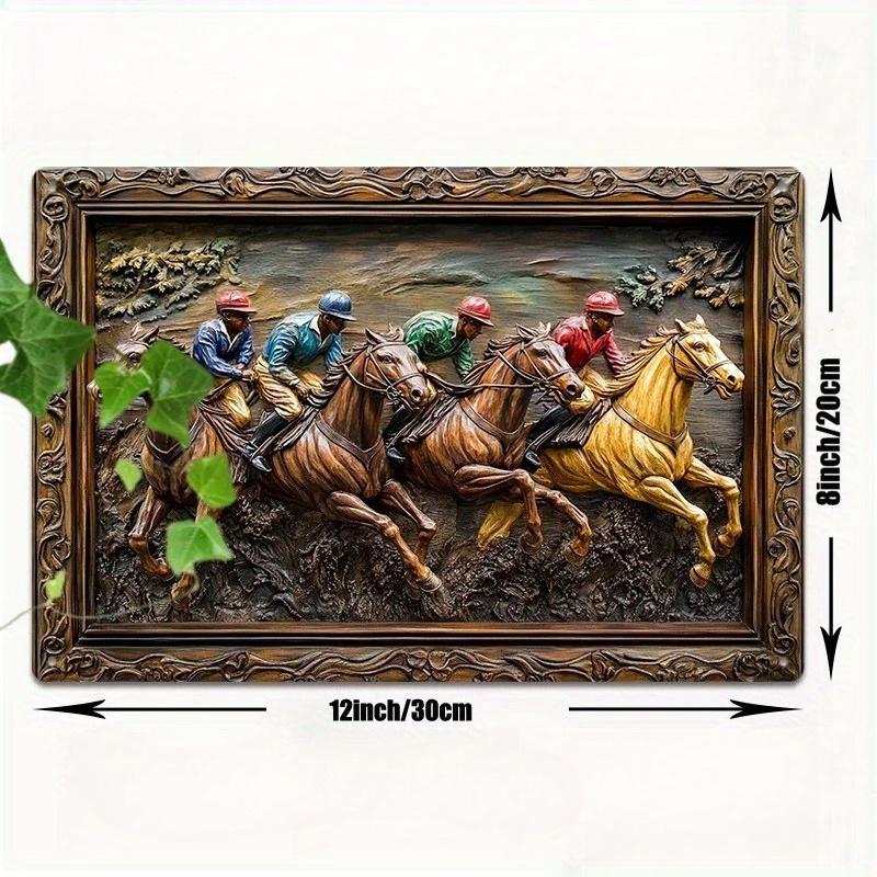 

2d Flat 30*20cm Jockey Horse Racing Wooden Wall Art, Wooden Sign for Bedroom, Conference Hall, Outdoor Decoration, Home, Kitchen, Garden, Bedroom, Bar 30*20cm