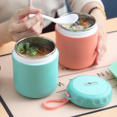 Jarra térmica para alimentos 450ml, recipientes térmicos de sopa isolados, lancheira de aço inoxidável, copo para beber