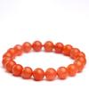Hongchu Crystal Natural Baoshan Southern Red Agate Round Bead Bracelet Full-color Baoshan Southern Red Agate Bracelet