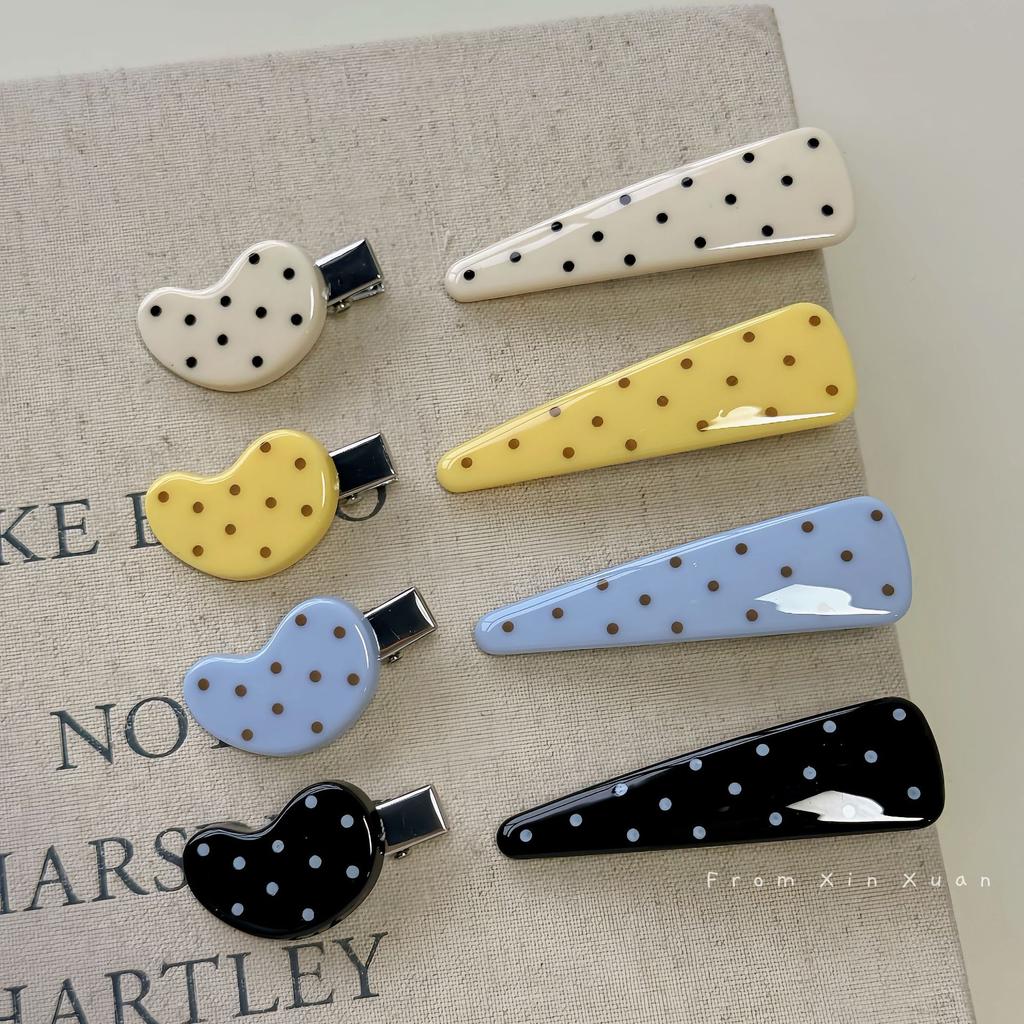 2 Stück Punkte Haarklammern Süße Mädchen Niedliche Schleife Haarspangen Acryl Nahtlose Haarspangen Haargriffe Damen Mode Haaraccessoires Kopfbedeckung