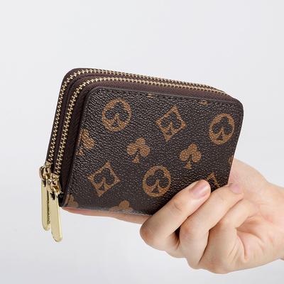 Neue Retro-Druck Mehrkarten-Wechselgeldbörse vielseitige Zertifikatsmappe Schlüsseltasche Clutch-Tasche