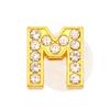 New Gold Letter Alphabet Shoes Charms Metal Button Rhinestone Crown Shoe Decorations Garden Shoes Accessories for Women Man 1PCS