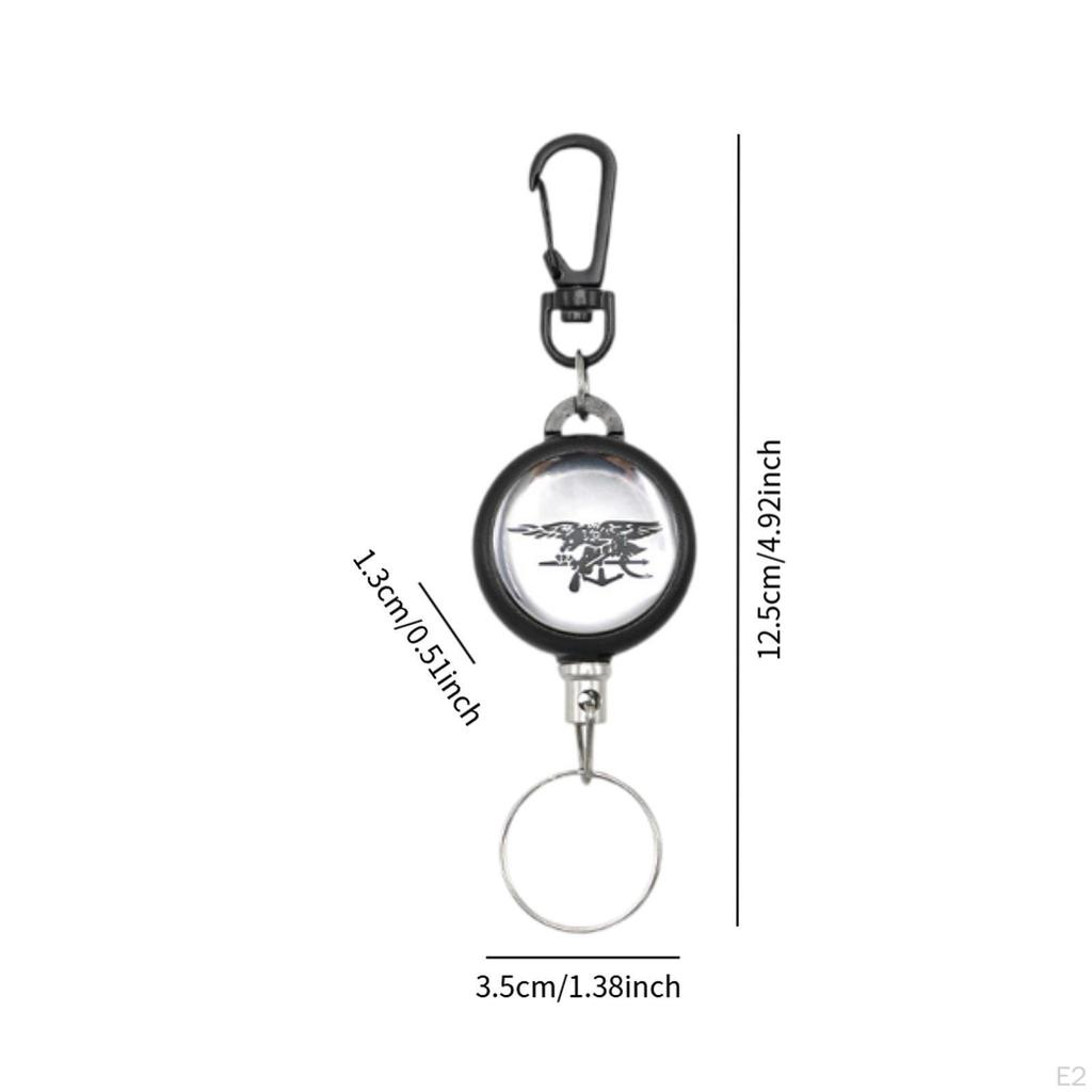 Retractable Keychain Holder Lightweight Multipurpose Key Chain Clip Keyring for Backpack Bags Purse