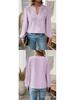 Autumn/Winter V-Neck Lace Long Sleeve Casual Solid Color Women's Top