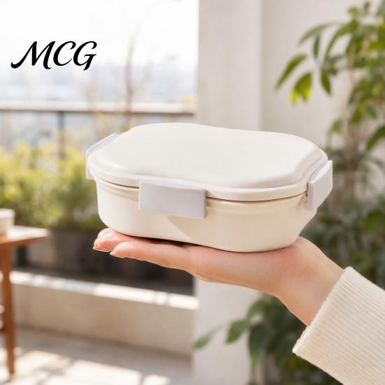 Tragbare Brotdose Snackbehälter, mit Design mit separaten Fächern, lebensmittelechte PP-Box, integriertes Eis für Obst und Nahrungsergänzungsmittel Schicht Hält