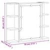 LED Mirror Cabinet in Concrete Grey 70 x 16.5 x 60 cm
