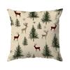 Christmas Reindeer Pine Pillowcase Printed Polyester 40/45/50cm Throw Pillowcover Decorative Sofa Cushion Pillowslip Home Decor