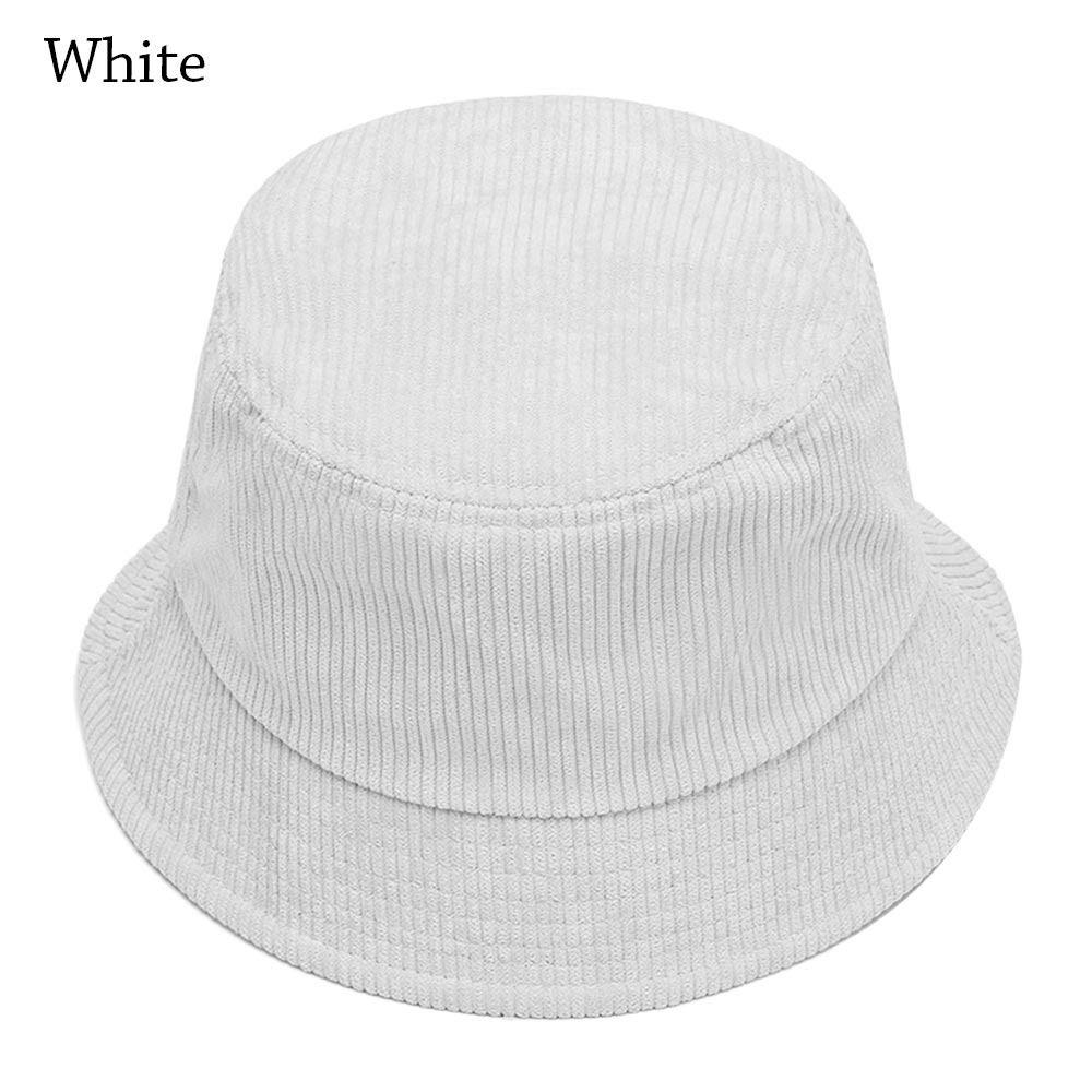 Corduroy Fisherman Cap Soft Sun Cap Outdoor Bucket Hat  Men Women