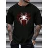 Summer Round Neck Spider Pattern T-shirts Fashionable Casual Pure Cotton Short Sleeved Men's T-shirts