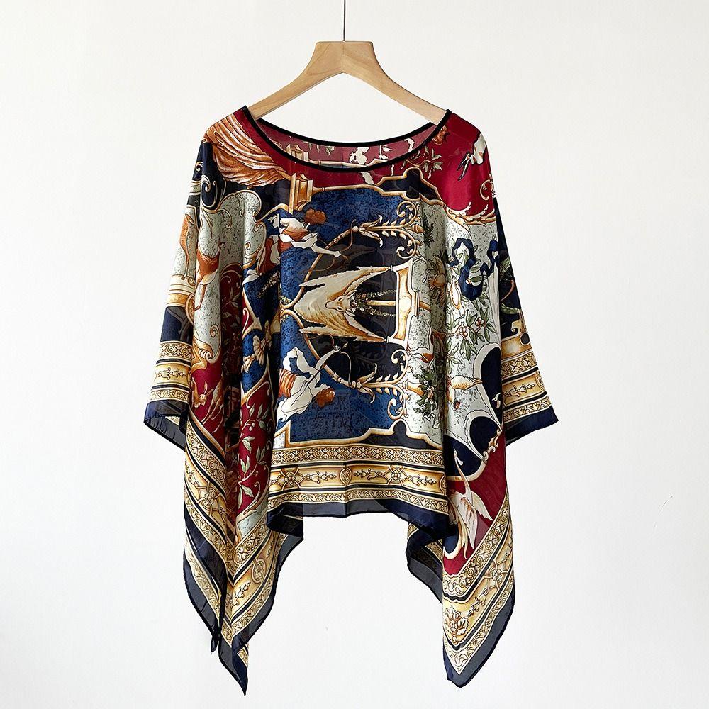 110x110cm Seidenschal Damen Großes Taschentuch Trendiges Bandana Foulard