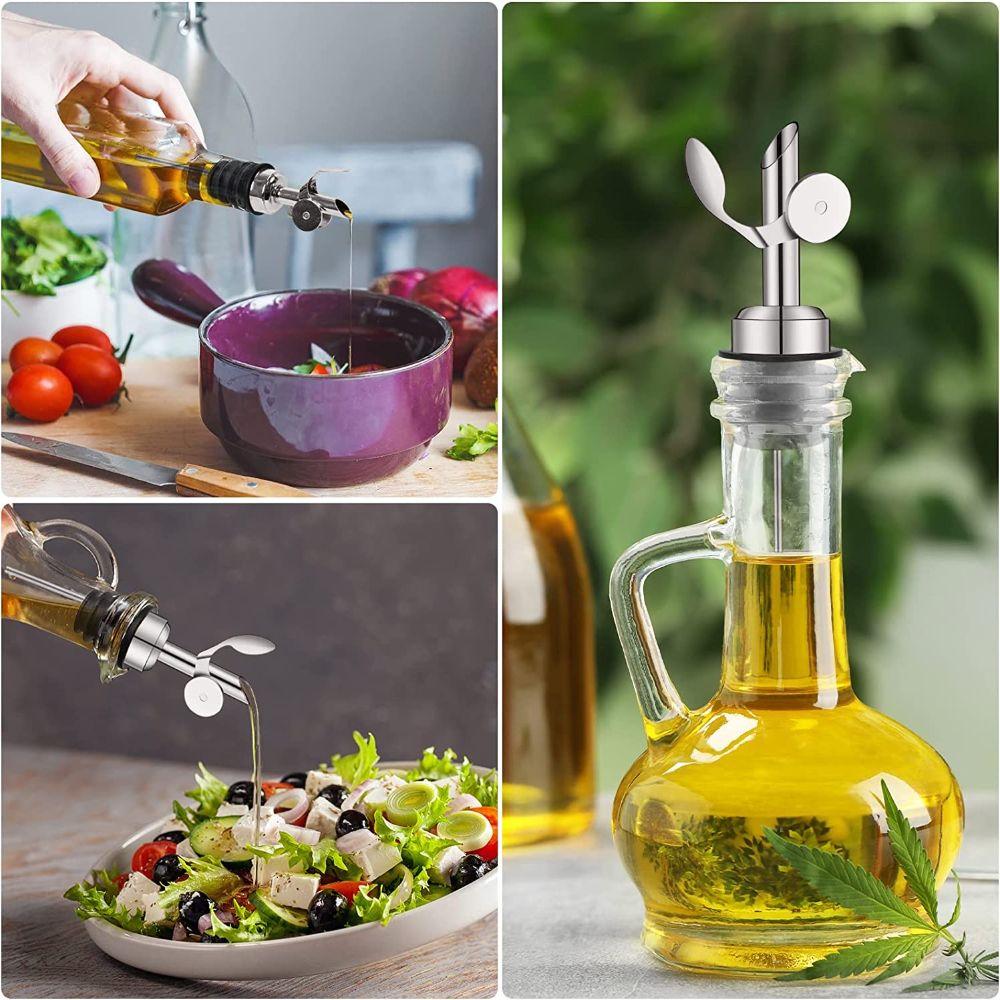 Automatic Open Cap Auto Flip Cap Oil Bottle Stopper Wine Spout  For Cocktail Olive Oil Vinegar
