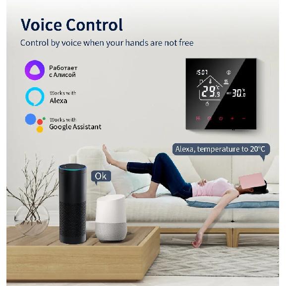 WiFi Smart Thermostat Temperaturregler Tuya Smart Life Für Fußbodenheizung Elektrischer/Wasser-Gas-Kessel Funktioniert mit Alexa Alice