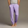 Men's Drawstring Pocket Cuffed Casual Pants Home Sleep Pants
