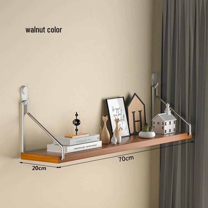 Punch-Free Wrought Iron Wall Shelf - Living Room & Bedroom Decor