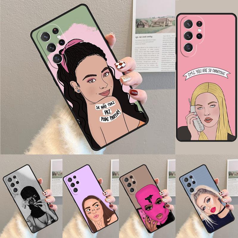 Cool Bad Girl Phone Case for Samsung Galaxy Note 10 Pro S26 Ultra S23 S24 FE S25 S21 S22 PLUS Shockproof Cove