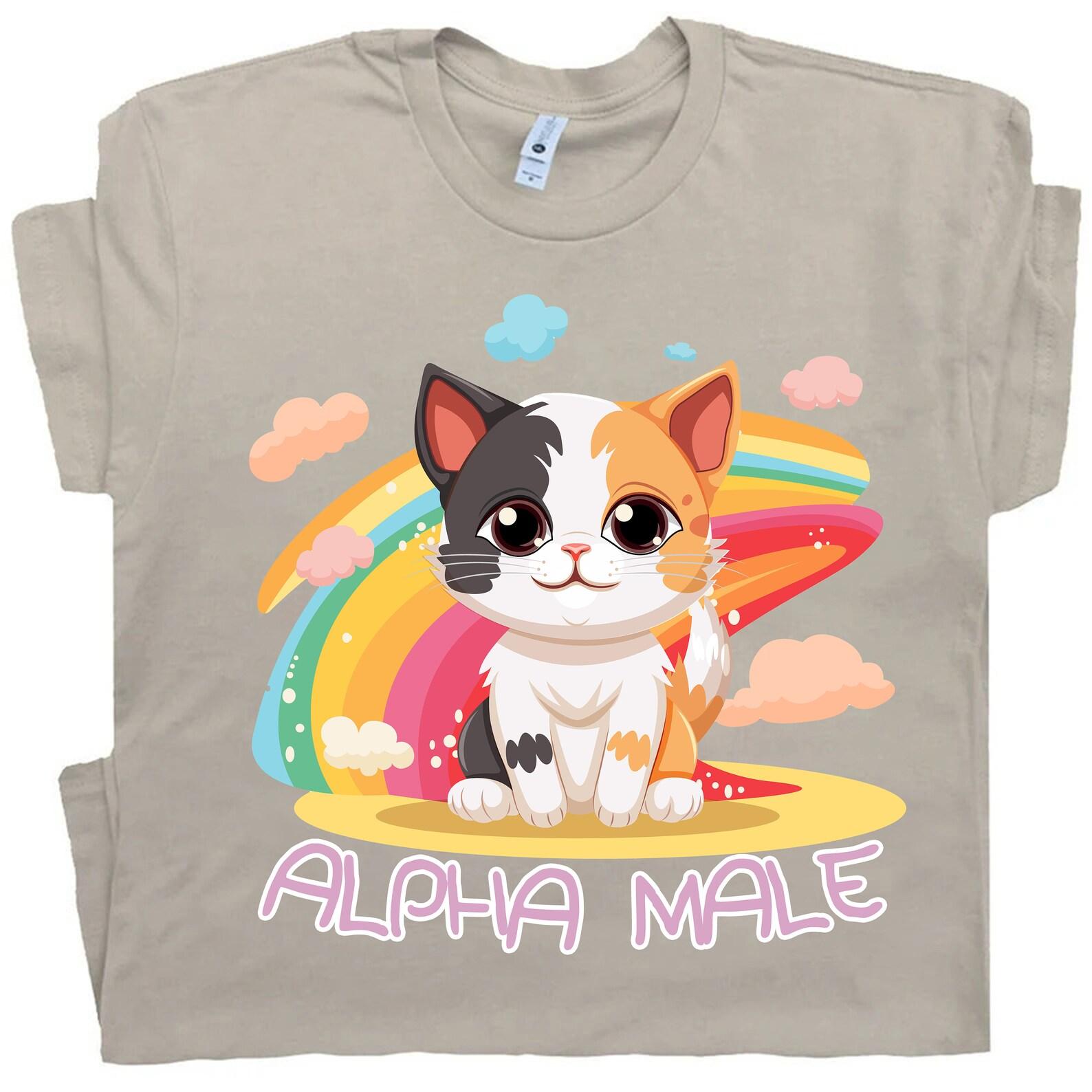 Alpha Male Funny Kitten Tshirt, Funny Cat Meme Shirt, Boyfriend Gifts, Father Gift, Mom Tee, Cat Lover, Cat Gift 4XL