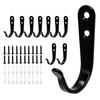 10/15/20 Stück Metall-Wandhaken mit Schrauben, robust, multifunktional, für Zuhause, Büro, Badezimmer, Kleidung, Mütze, Schal, Handtuch, Tasche, Schlüssel, Regenschirm, Taschenaufhänger