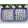 18 Pairs Novelty Women Lady Ear Studs Plastic box Earrings Gold/Silver Plated