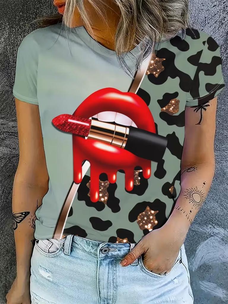 3D Printed T Shirt For Women Oversized Tees Tops Summer New Harajuku T-Shirts Y2k Tops Loose Short Sleeves Pullovers Clothes