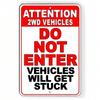 Metal Wall Art Do Not Enter Prohibited Sign for Garage Trucks Hazard