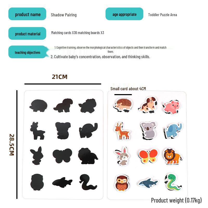 Early Education Shadow Matching Game: Handmade Kindergarten Corner Toy