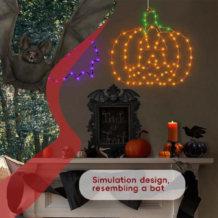 Multipurpose Gothic Retro Themed Bat Shaped Photo Picture Frame Halloween Decoration With Wall Mountable Hanging Feature