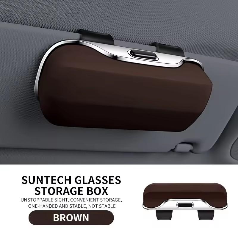 Cross-border In Stock Car Sun Visor Glasses Case ABS Storage Box Sunglasses Clip for Crown Prado Eyeglass Frame Storage Case