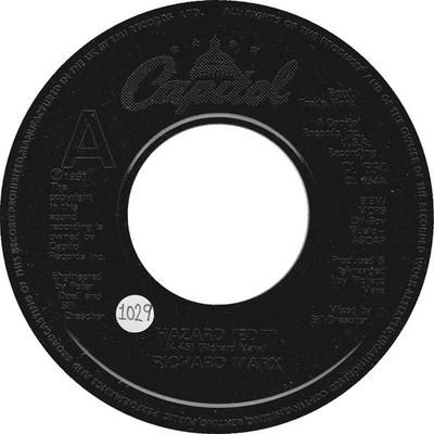 7inch Record RICHARD MARX - Hazard  CL654 Capitol Records 1991 UK Pop Used