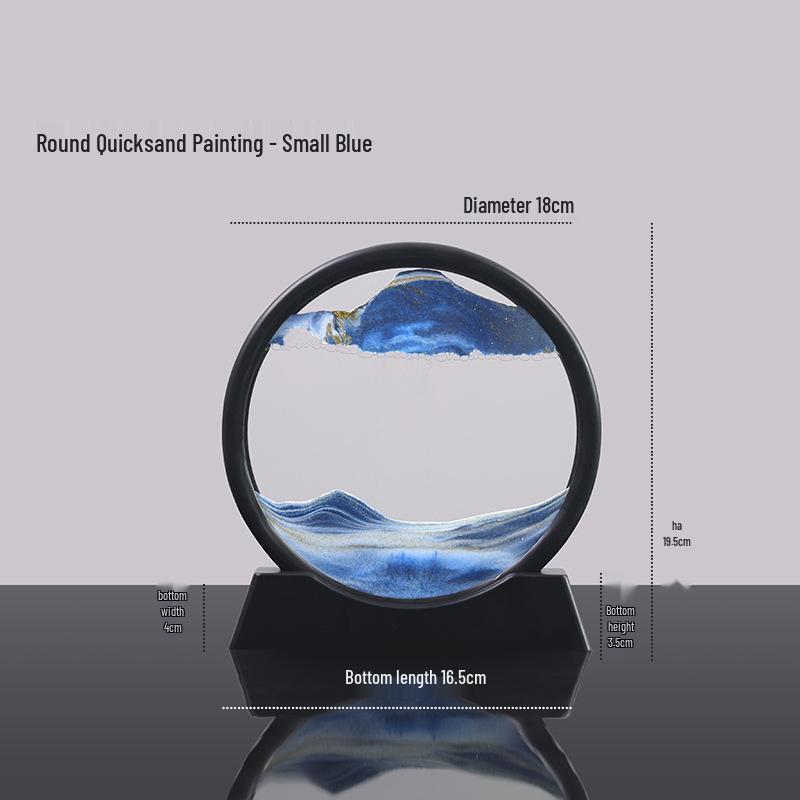 3D Quicksand Hourglass: Stereoscopic Table Ornament for Office and Home Decor