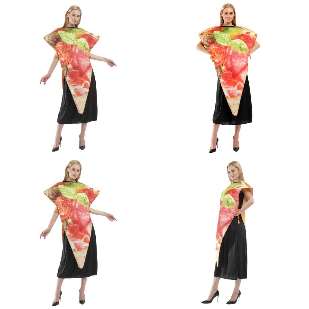 Halloween Pizza Cosplay Attire For Adults And Kids With Printed Pattern For Fantasy Themed Events