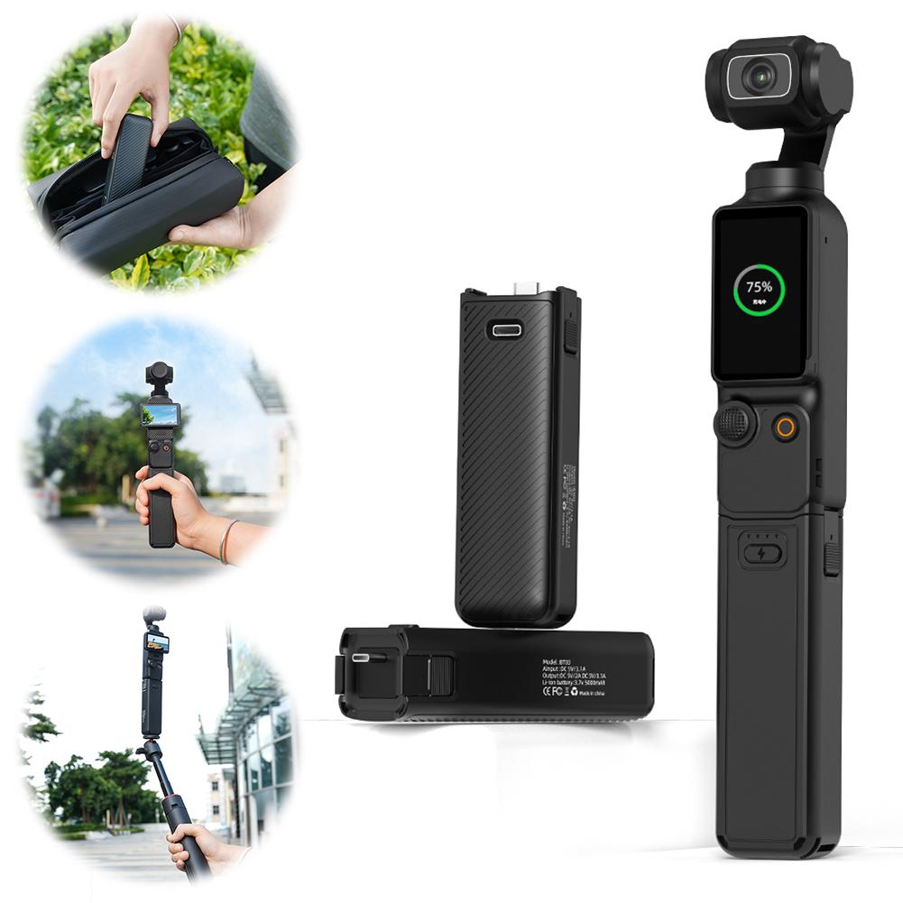 For DJI Osmo Pocket 3 Portable Battery Handle Handheld Power Bank Sports Camera Battery Hand Grip Camera Charger Accessories