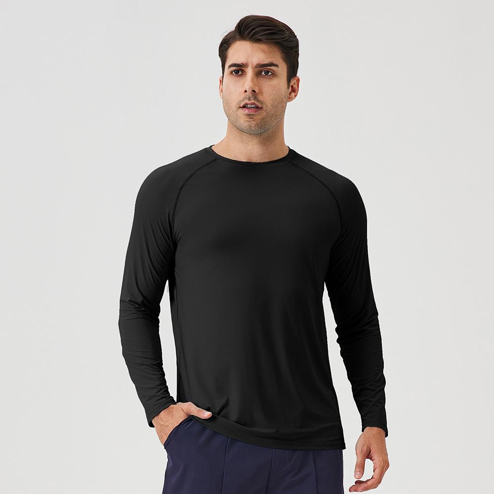 Men's Breathable Ice Silk Sun Protection Long Sleeve Running T-shirt