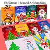 Stocking Stuffers for Kids 8PCS Christmas Themed Coloring Book, Educational Activities Thickened Paper Fun Pages Parties Craft Supplies, Creative