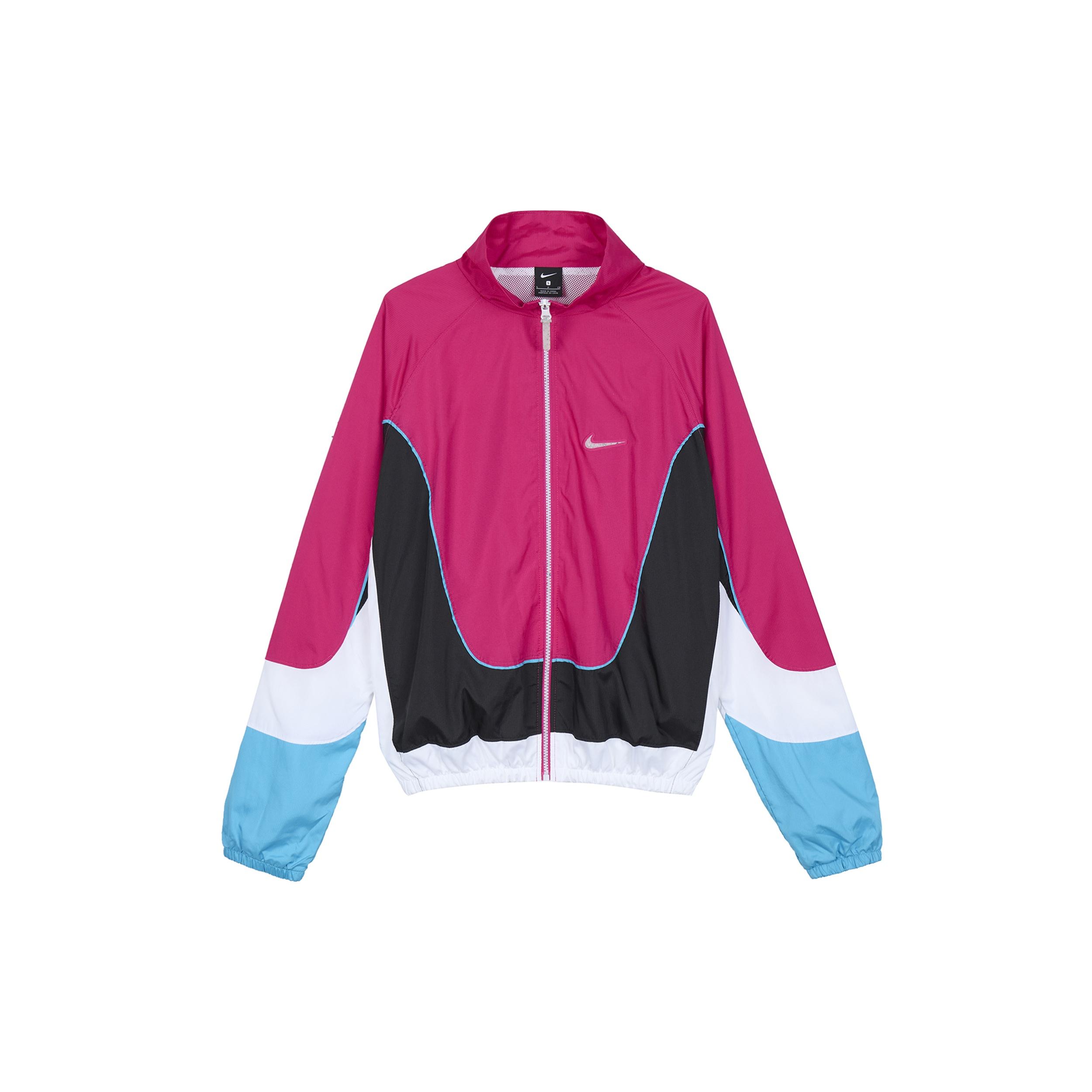 Nike Throwback Colorblock Woven Sports Basketball Stand Collar Jacket Red Men s CV1932-698 M